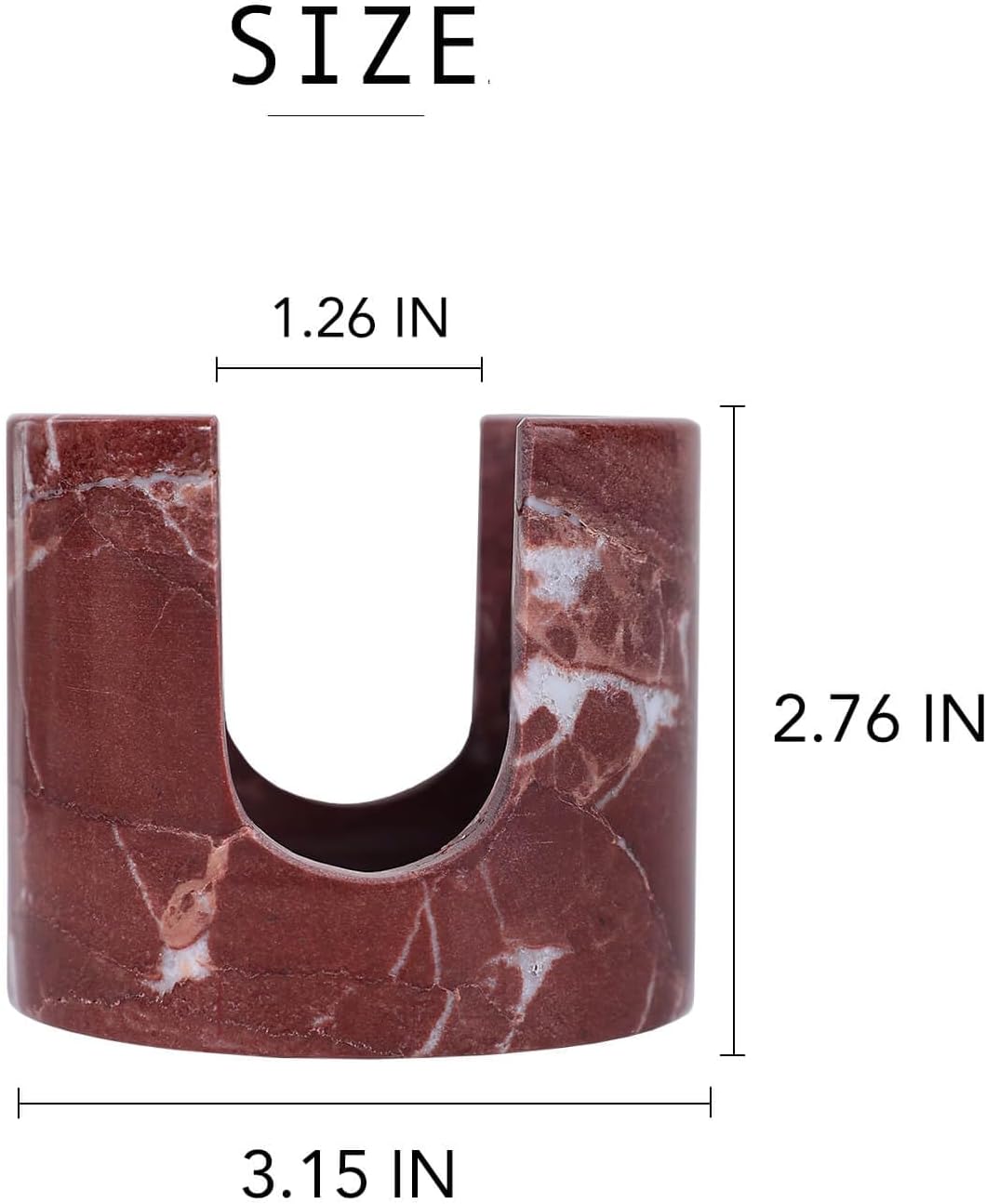 Travertine Marble Sponge Holder for Kitchen Counter - Natural Stone Dish Drying Rack, Sponge Caddy for Sink Organizer - Durable & Stylish Kitchen Decor (Rosso Red Marble)