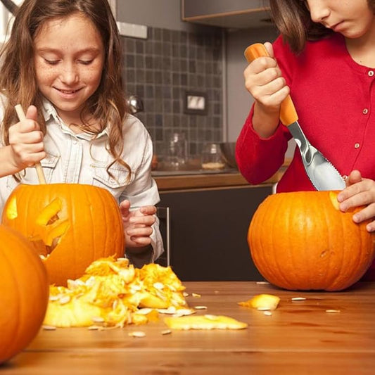 Heavy Duty Pumpkin Corer and Pulp Scooper | Manual Carving Tool with Grip Handle | Fruit and Vegetable Core Remover Scraper for Halloween Pumpkin
