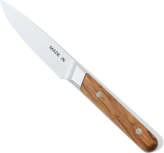 Made In Cookware - 4" Paring Knife France - Full Tang With Olive Wood Handle