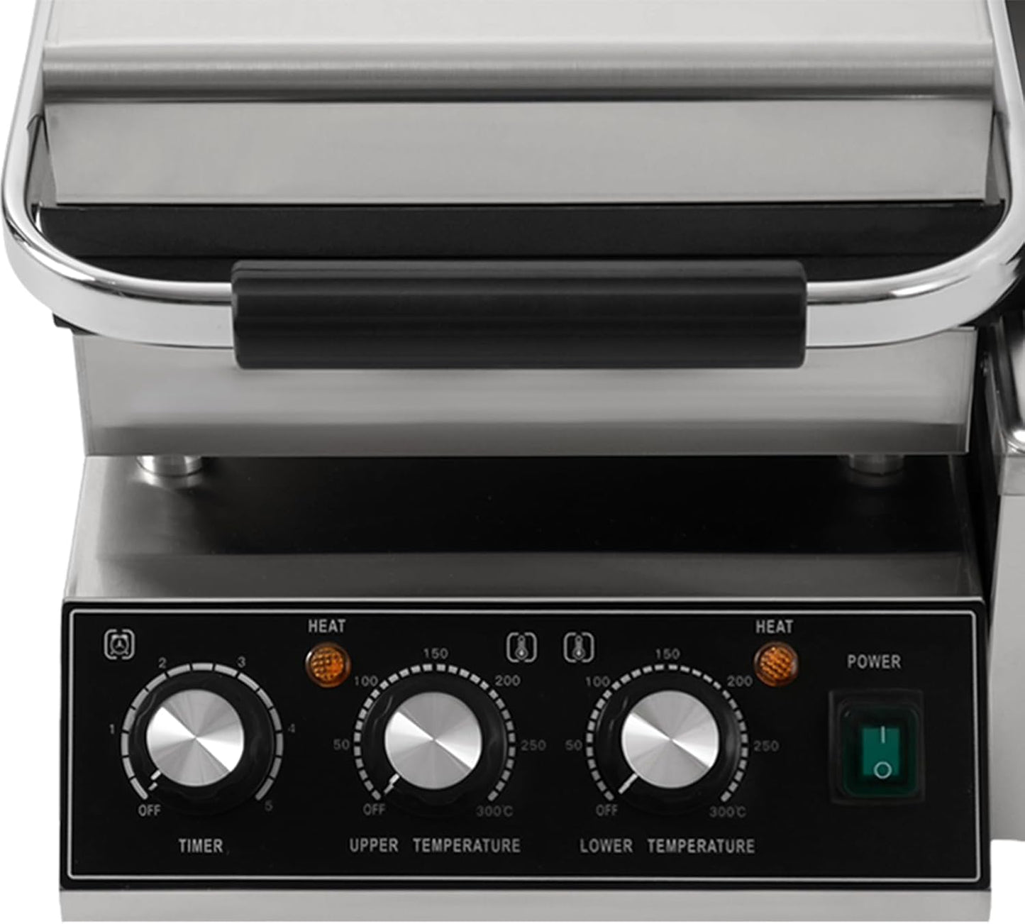 2200W Commercial Waffle Maker, Electric Square Waffle Maker Non-Stick Stainless Steel Belgian Waffle Iron w/Time & Temper Adjustable|Oil Spill Chute, Large Waffle Machine for Restaurant Party Food