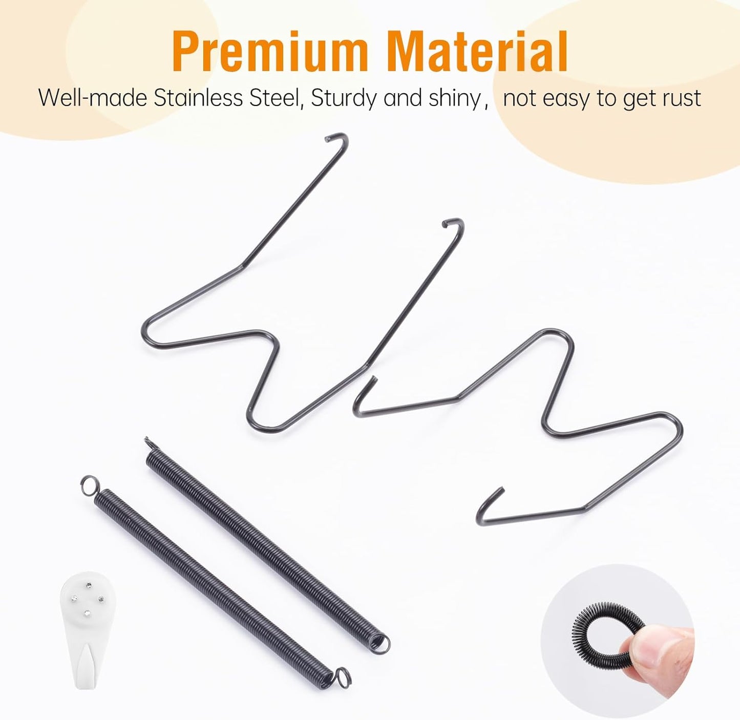 Bilillo 4 Pack Plate Hangers for The Wall, Suitable for 8''-10'' Decorative Plate,Invisible Heavy Duty Wire Plate Holder with Wall Hooks, Plate Hangers for Displaying Plates, Platter, Dish (Black)