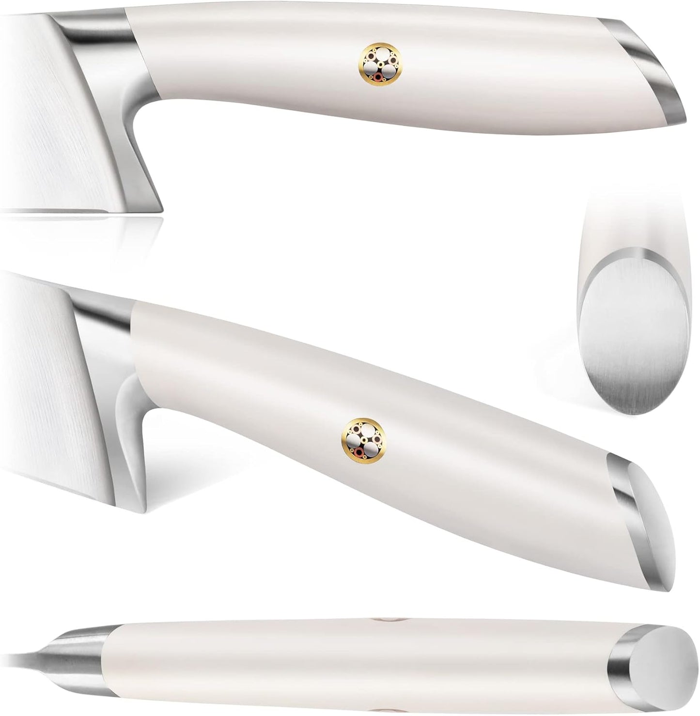 Cangshan L1 Series 4-Piece HUA Knife Block Set, Forged German Steel, White, 1026986