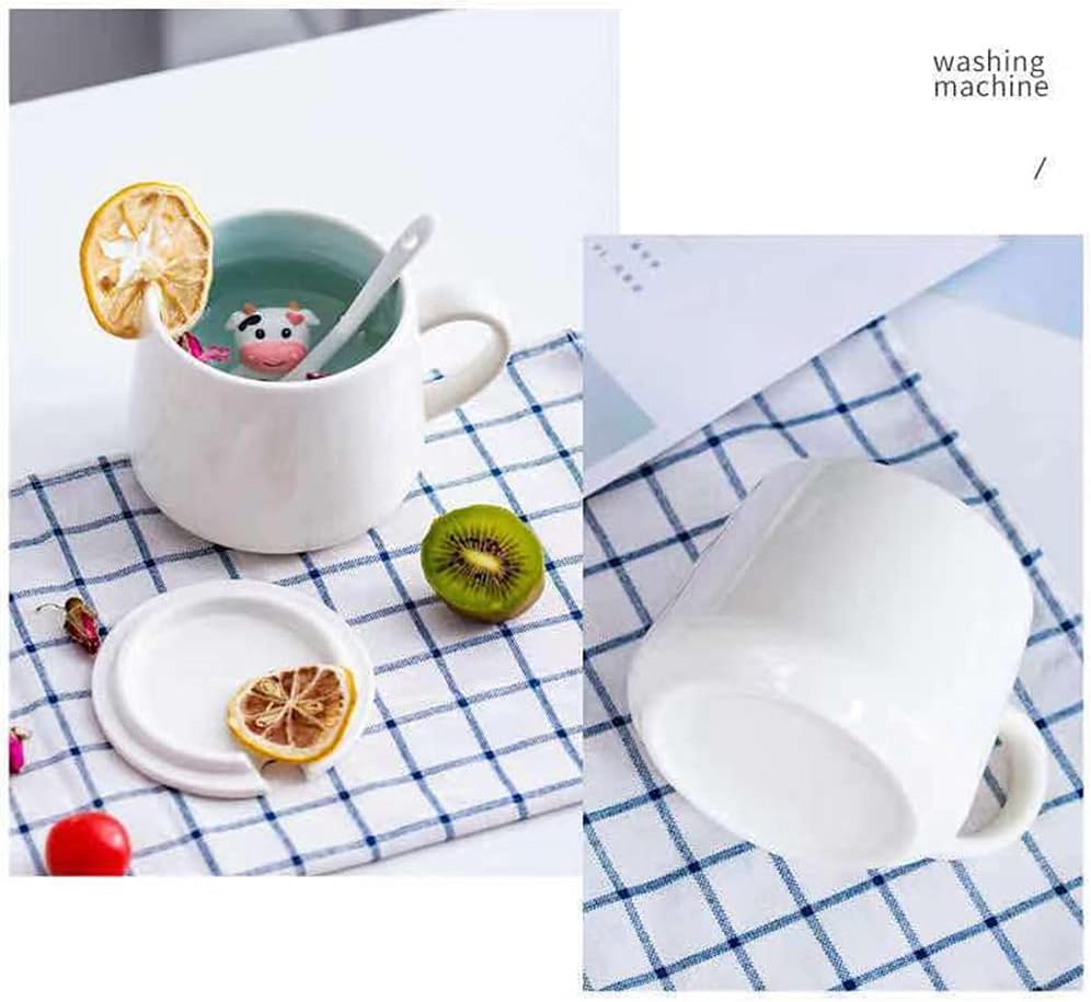 Surprise 3D Coffee Mug Animal Inside 12 oz with Baby Cow,Cute Cartoon Handmade Ceramics Cup,Christmas Birthday Surprise for Friends Family or Kids (Baby Cow)