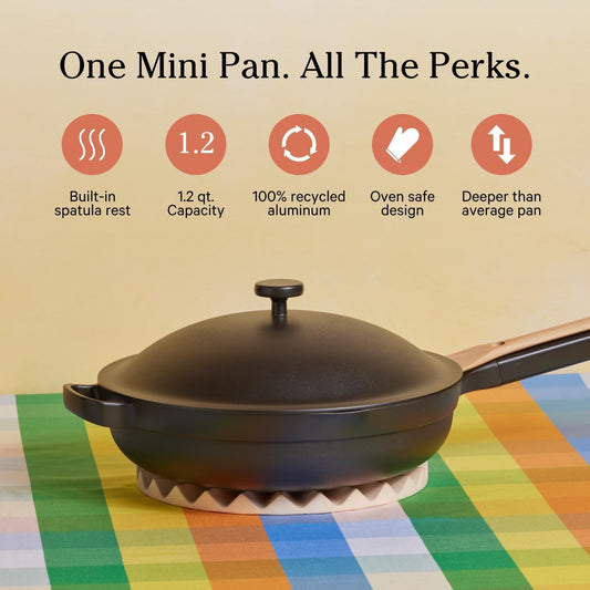 Our Place Mini Always Pan 2.0-8.5” (1.2 Qt) Nonstick, Toxin-Free Ceramic Cookware | Patented 10-in-1 Aluminum Frying & Sauté Pan | Safe for Oven, Induction & All Cooktops up to 450°F | Char