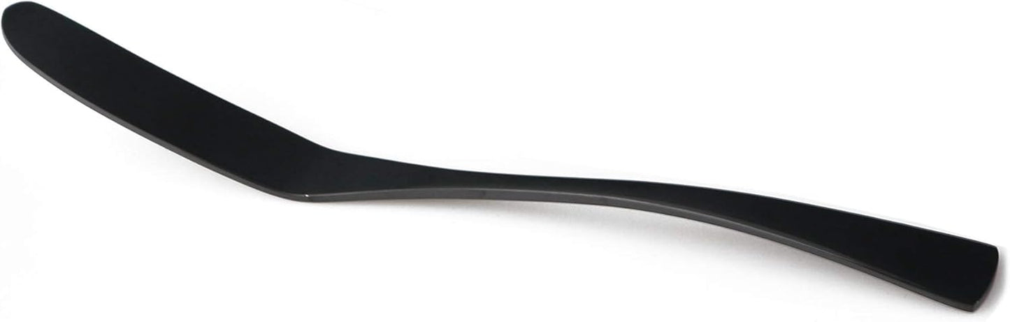 4-Pieces 18/10 Stainless Steel Butter Knife Set, Butter Spreader, Breakfast Spreads,Cheese and Condiments, Mirror Polishing Black