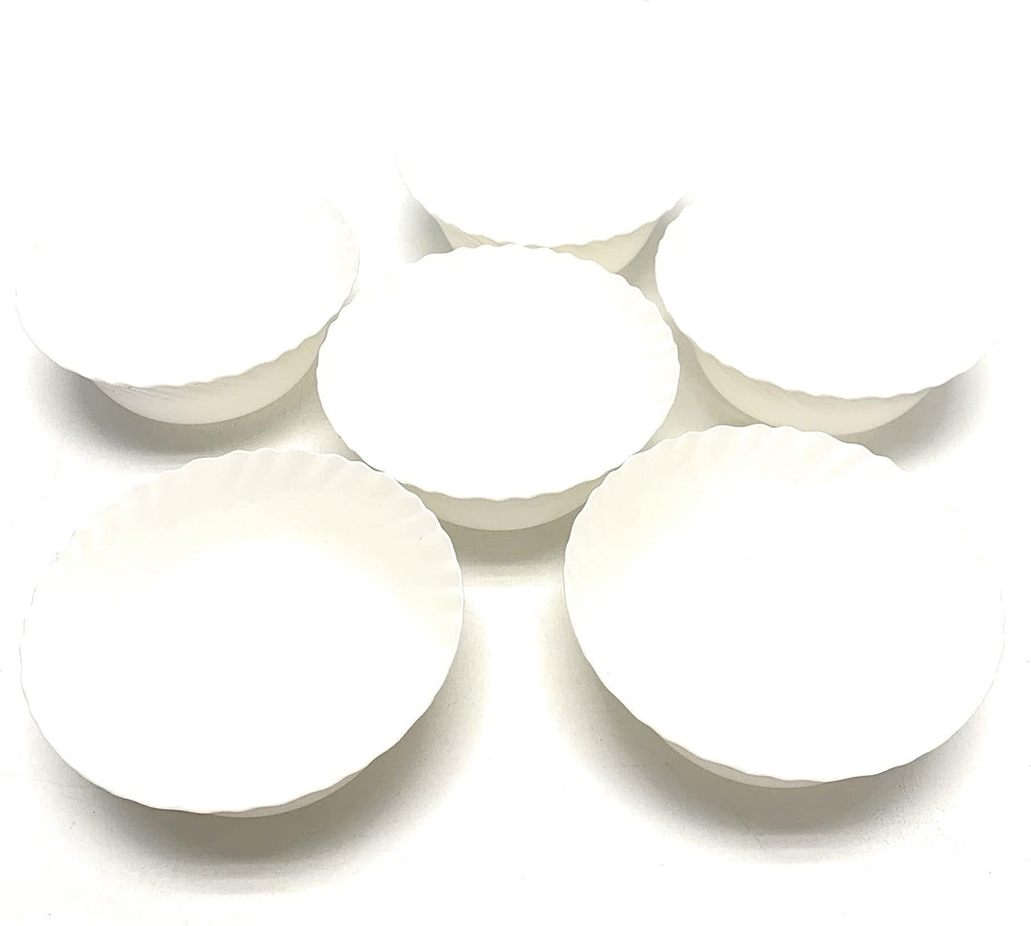 Mintra Home Curly Collection (5in Small Bowl - 6pk, White)