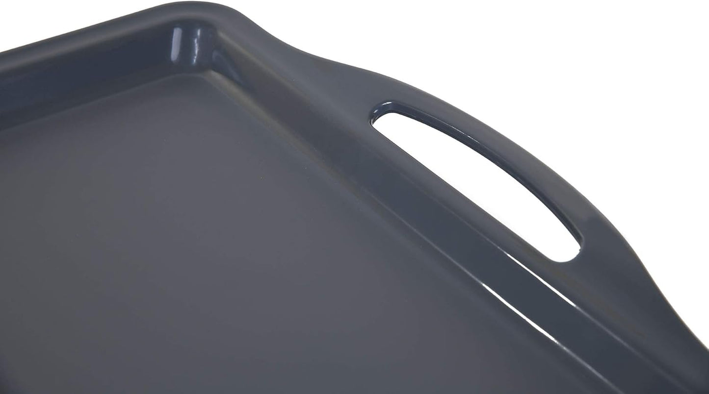 Mintra Home Durable Serving Tray (1pk, Dark Grey)