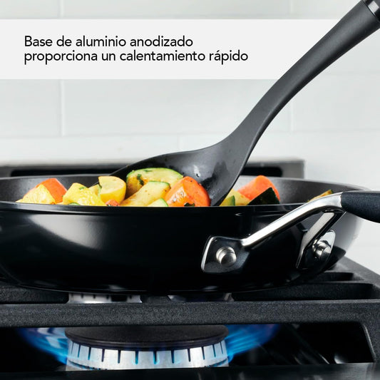 KitchenAid 84803 Hard Anodized Nonstick Frying Pans/Skillet Set, 8.25 Inch and 10 Inch - Onyx Black