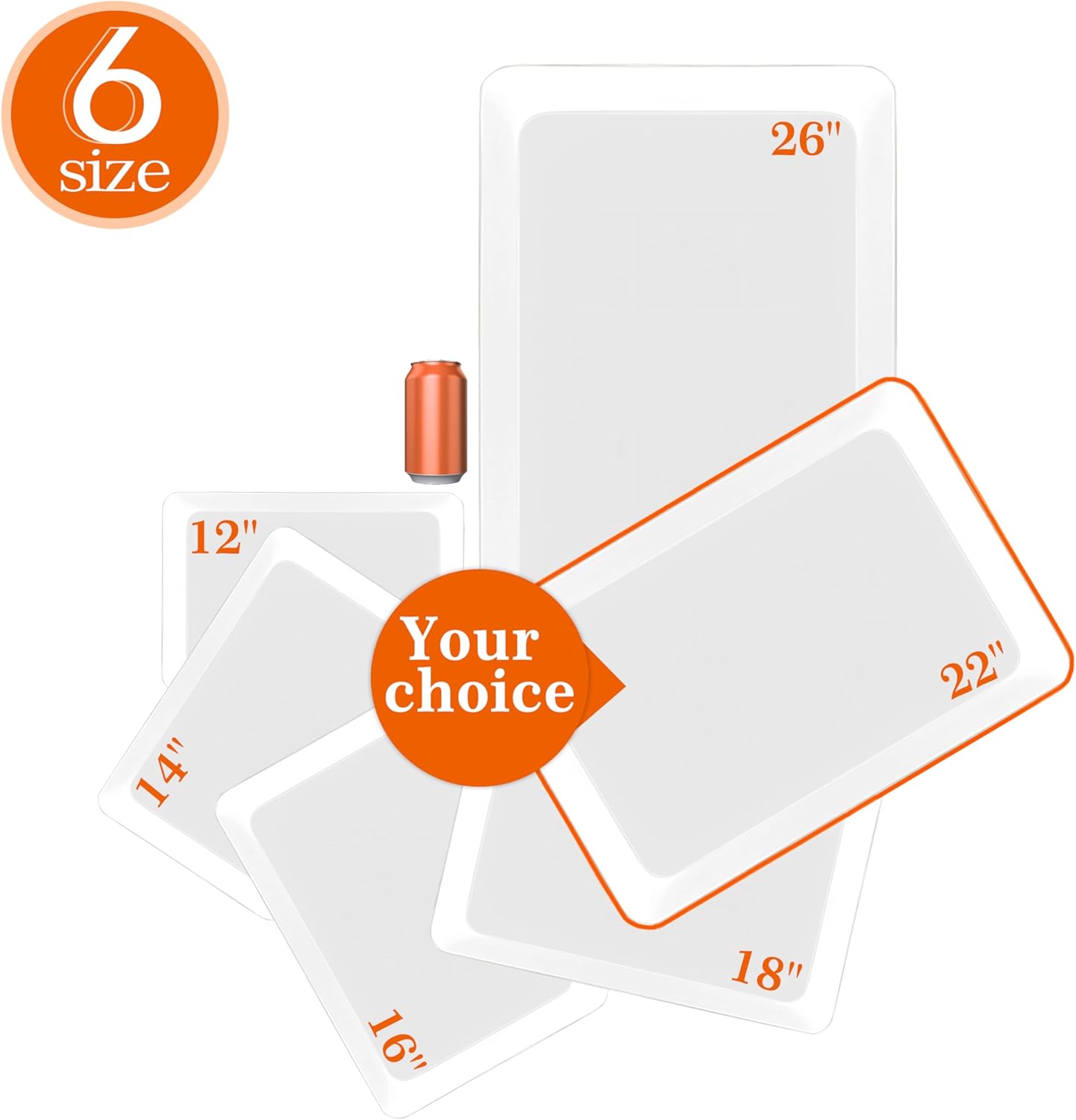 Serving Tray Platter, 22'' x 15'' x 1.6'', 2 Pcs Food Tray for Veggie Fruit Snack Dessert Cookie Cheese, Food Trays for Party Supplies Display, Large Platters for Serving Food, BPA Free