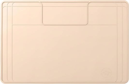 The Original Under Sink Mat - Silicone Waterproof mat, Adjustable, Easy to Clean, Kitchen Cabinet Liner, Disifenction Surface - 31" x 22" or Smaller (Beige, 31" x 22")