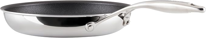 Circulon C1 Series Clad Stainless Steel with ScratchDefense Technology Cookware Nonstick Induction Frying Pans/Skillets, Metal Utensil Safe, 8.5 Inch and 10 Inch, Polished Stainless Steel