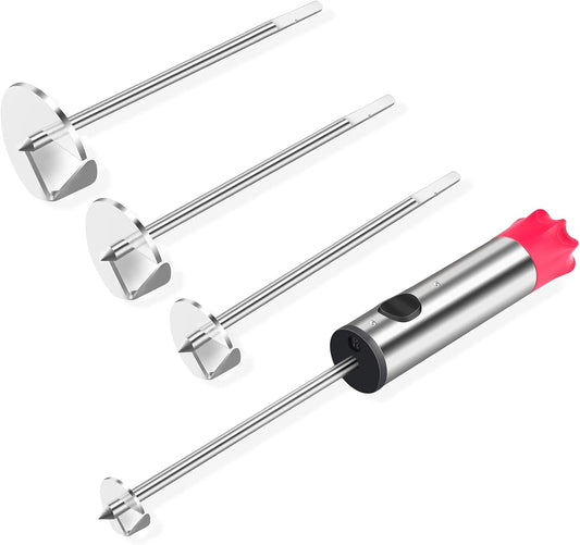 Newness Vegetable Corer, [Multi-Purpose, Sharp Blade] Veggie Corer Drill Fruit Corer with Ergonomic Anti-Slip Handle, 4 Sizes Veggie Drill for Coring and Hollowing out Zucchini, Potatoes, Carrot