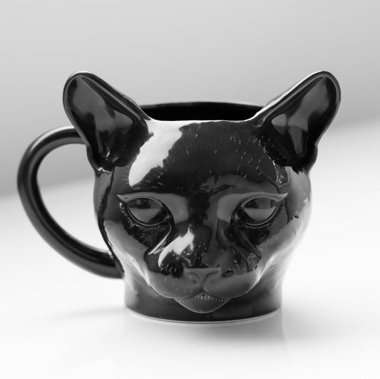 3D Cat Mug - Cute ceramic Coffee Cup for Cat Lovers, Unique shaped design 11 oz
