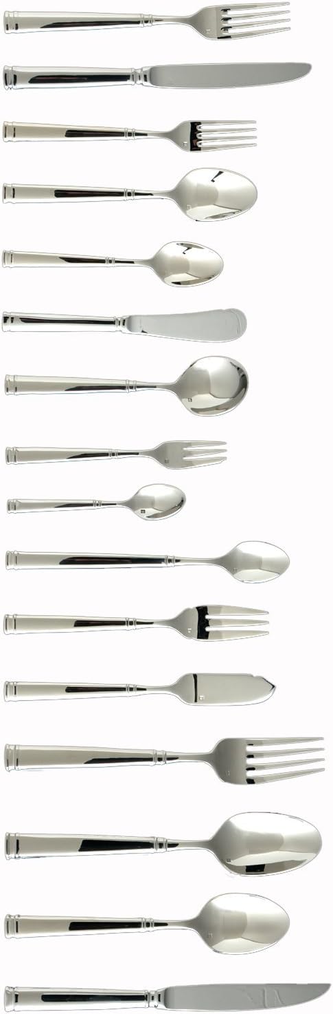 Fortessa Bistro 18/10 Stainless Steel Flatware Dessert/Oval Soup Spoon, Set of 12