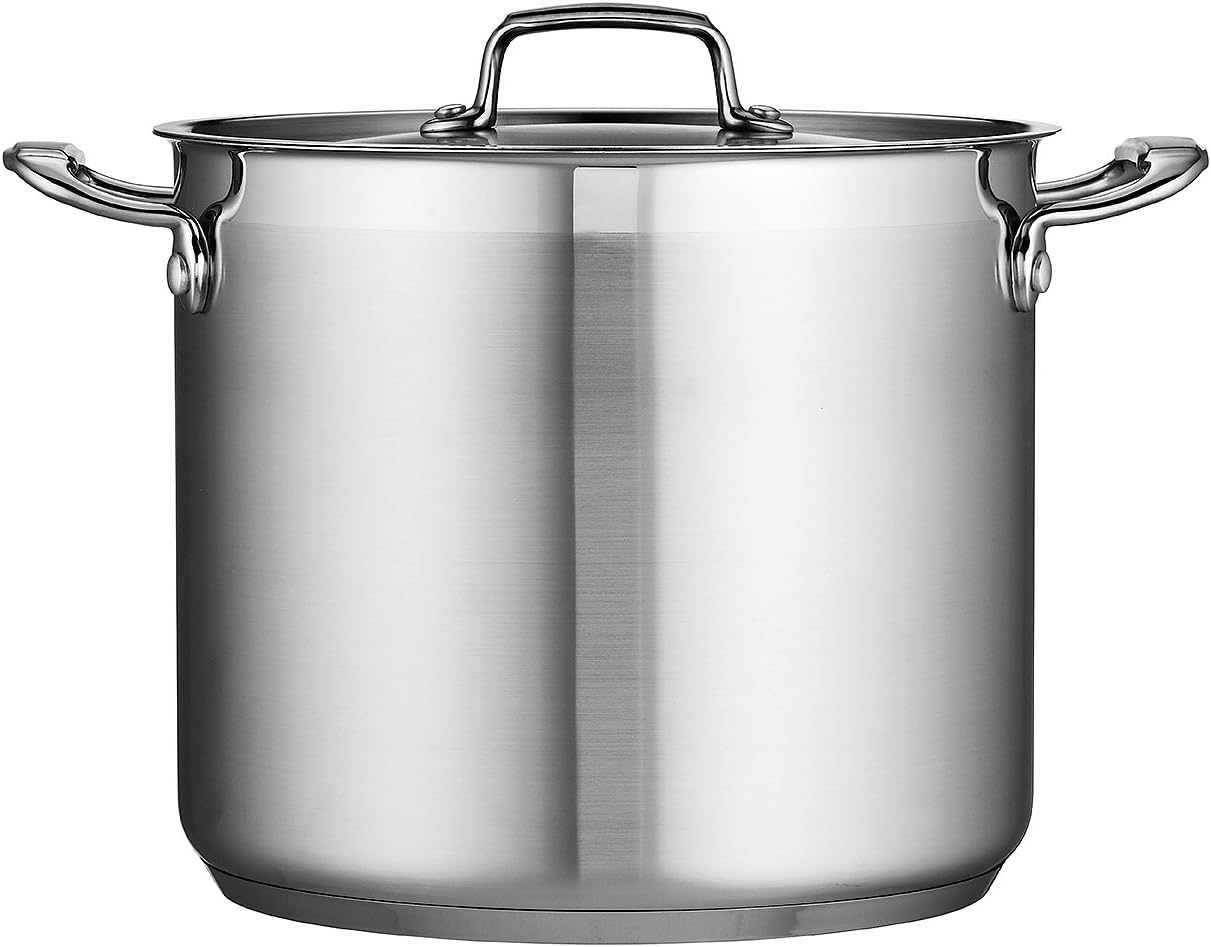 Tramontina Gourmet Stainless Steel 12-Quart Stock Pot with Lid