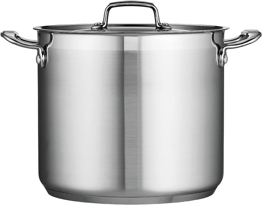 Tramontina Gourmet Stainless Steel 12-Quart Stock Pot with Lid