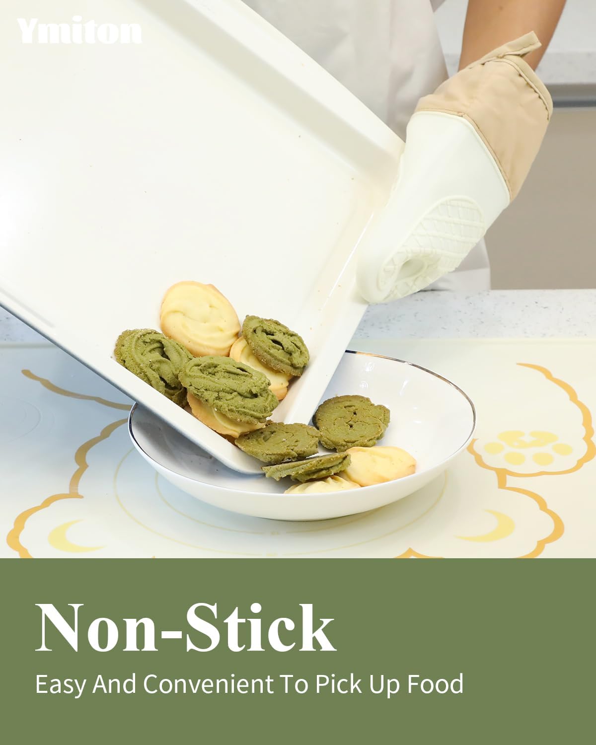 Ceramic Nonstick Baking Pans Set, Non Toxic 33 PCS Stackable Bakeware Sets, 550°F Oven Safe Baking Sheet & Pans, Warp-Free, Dishwasher Safe, PTFE/PFOA/PFOS-Free (Blue)