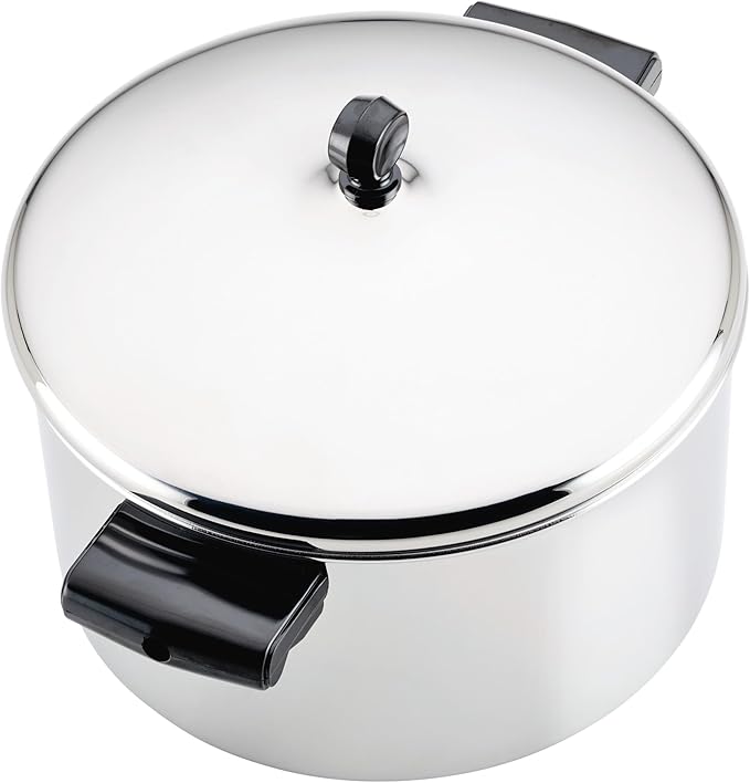 Farberware Classic Series Stainless Steel Pots and Pans with Baking Sheet Pan, Cooking Tools, and Lids, Induction Ready, Dishwasher Safe, 10 Piece Cookware Set, Metal Utensil Safe - Stainless Steel