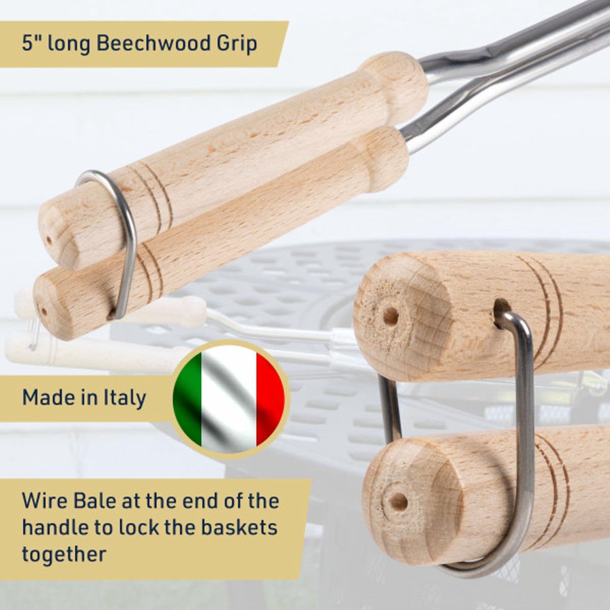 Hot Sandwich Maker Press for Stovetop or Campfire Cooking Equipment - Aluminum Flip Pan Sandwich Toaster with Handles - Panini Maker Great for Kitchen and Camping Cookware by Kings County Tools