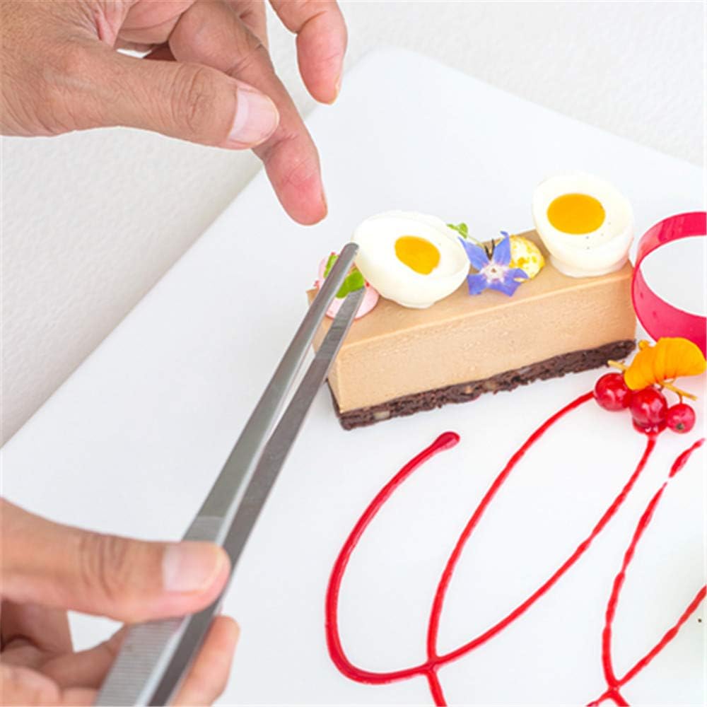 Aniso Long Tweezers - Precision Serrated Kitchen Tongs, Barbecue & Cooking Tweezers (6 Inches)