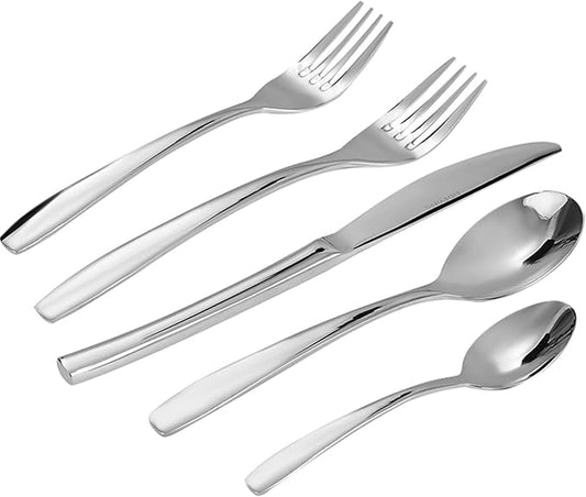 Silverware Set,20 Piece,Stainless Steel Flatware Cutlery Set for 4,18/0 Rust-Proof Silverware with Forks & Spoons,Mirror Polished Dishwasher Safe - Heavy Duty Tableware for Home & Dining