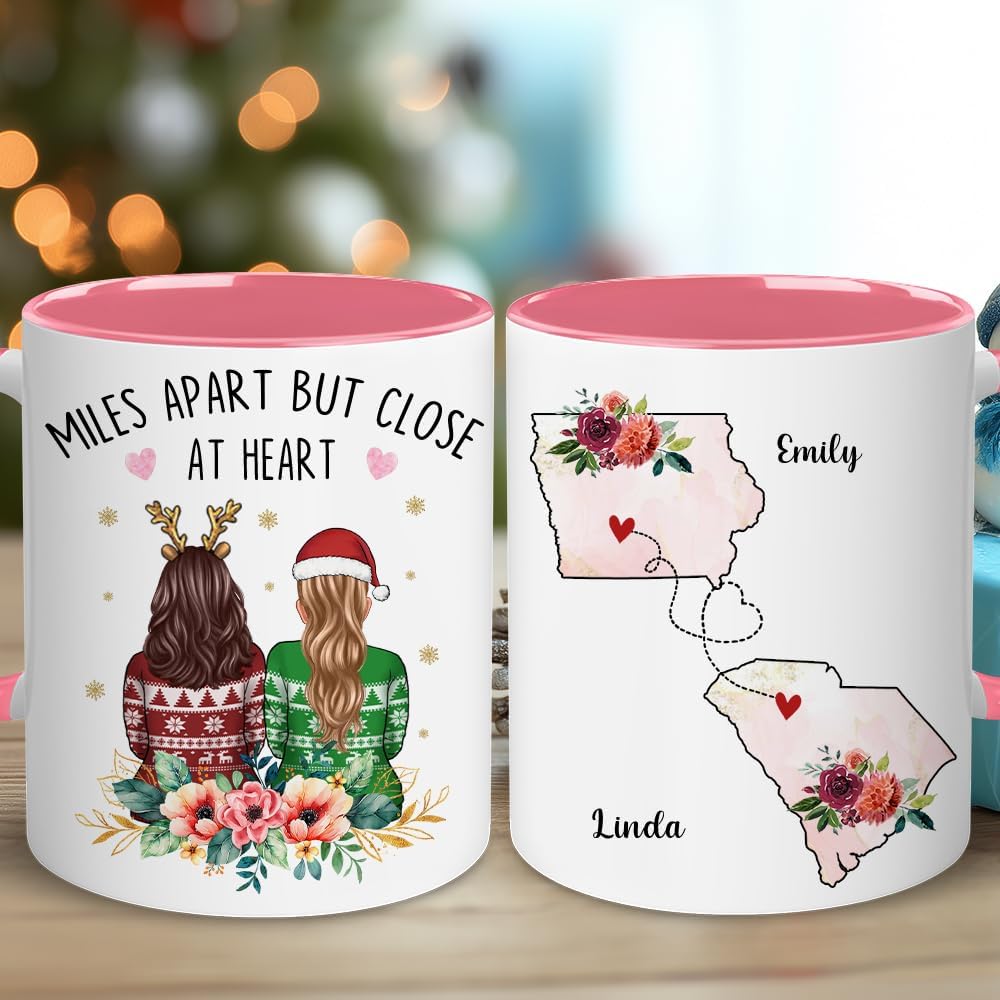 Personalized Bestie Cup - Christmas, Birthday Gifts For Best Friend, Sister, BFF, Her - Friendship Gifts For Women - Valentine, Mothers Day Bestie Cup - Sister, Long Distance Friendship Gift