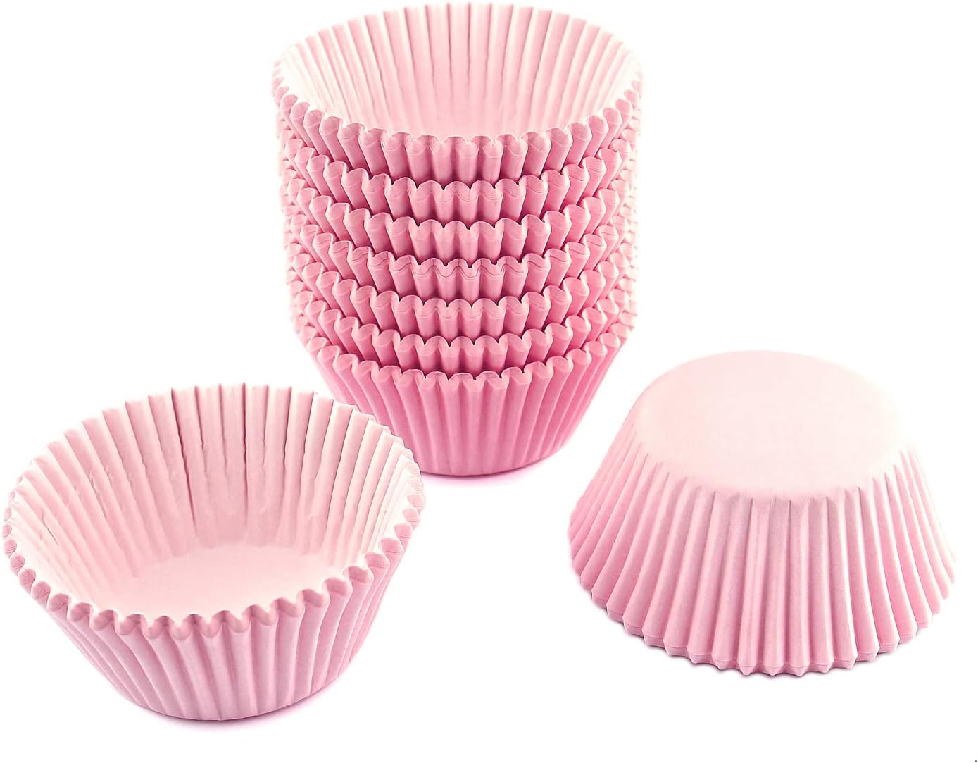 Eoonfirst Standard Size Baking Cups Thanksgiving Day Cupcake Liners 200 Pcs (Light Pink)