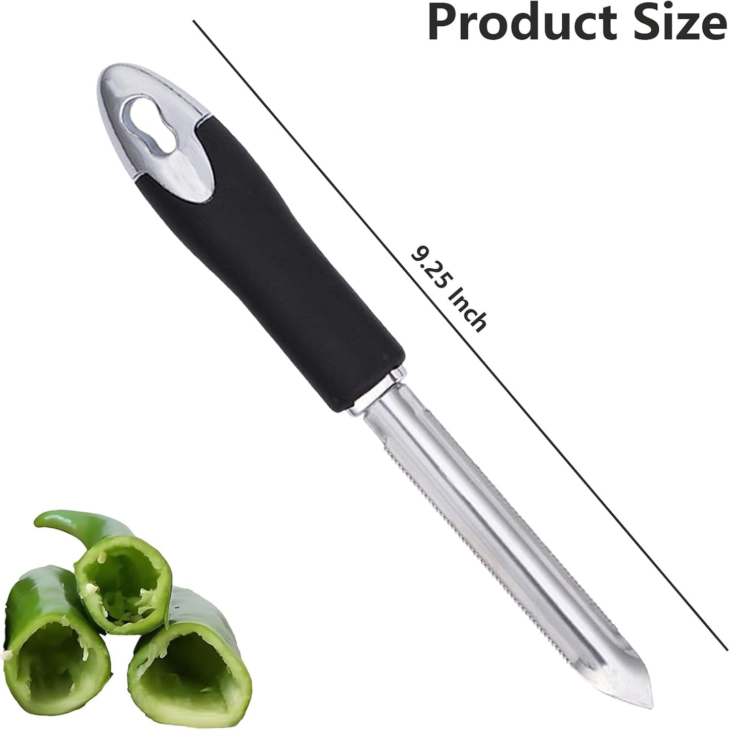 Jalapeno Pepper Corer Stainless Steel Zucchini Cucumber Corers Pepper Seed Remover Tool