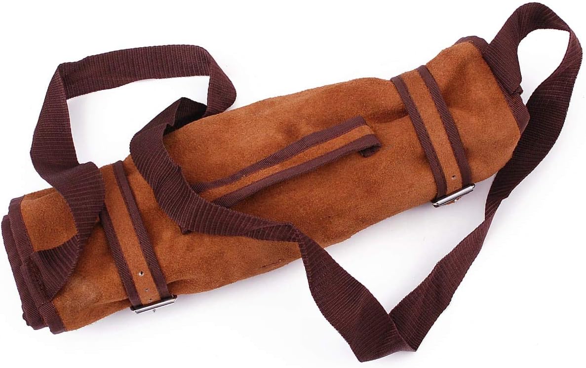 G29RD- Professional Kitchen Knives Custom Made Damascus Steel 8 pcs of Utility Chef Knife Set with Chopper/Cleaver Pocket Case Roll Bag (Red)