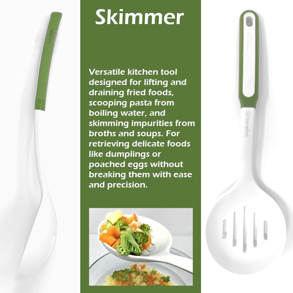 Set of 3 Kitchen Essentials Utensils Set of Silicone Spatulas 15 inches Large Heat Resistant 600F Cooking Baking Non-Slip Handles Won't scratch Cookware, Turner Rubber Spatula Ladle Espatula (White)