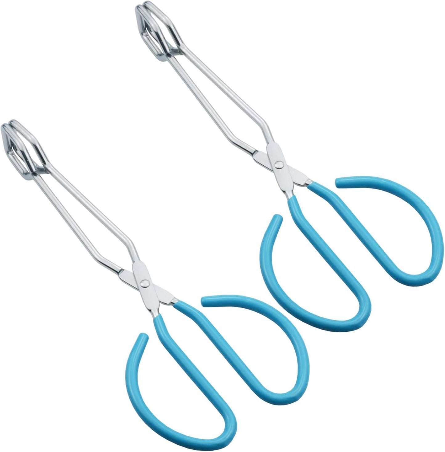 Scissor Cooking Tongs 10 Inches Stainless Steel Wire Tongs, Set of 2