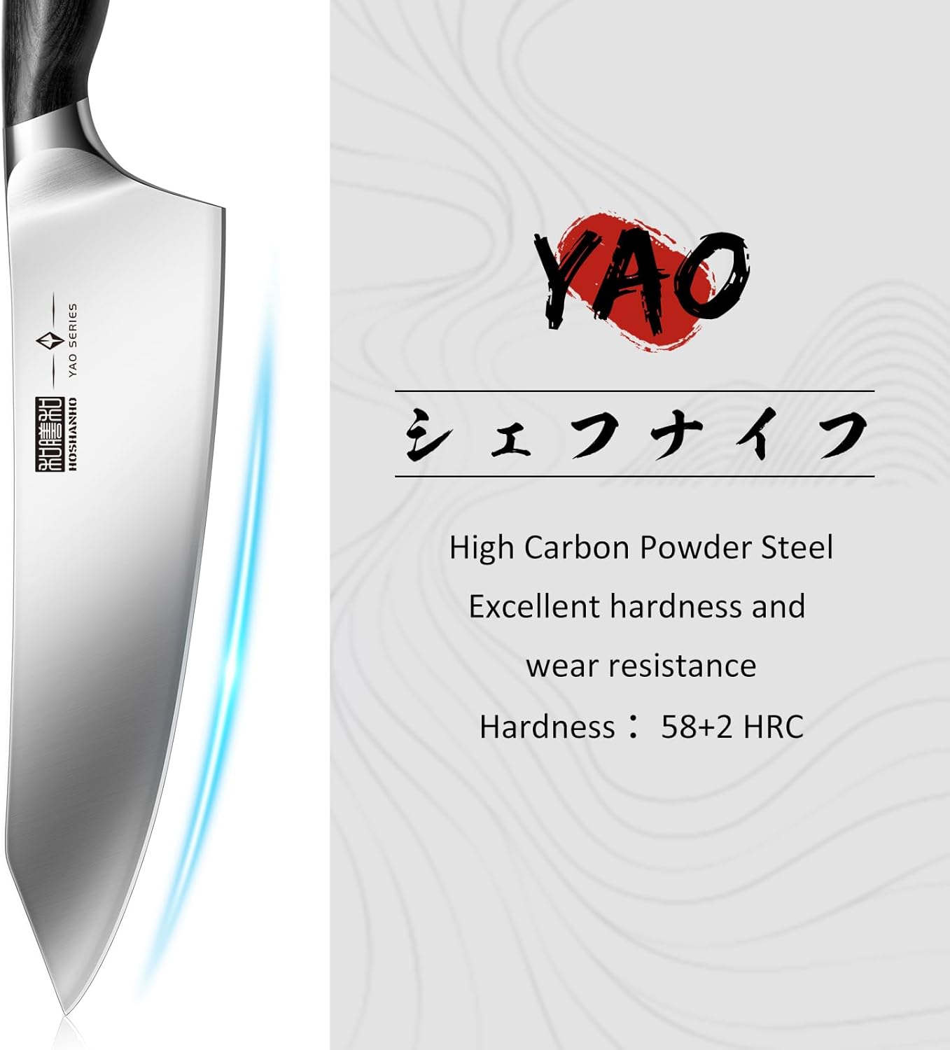 HOSHANHO 16-Piece Kitchen Knife Set with Block, Powder Steel High Carbon Steel Knife Block Set, Ultra Sharp Professional Chef Knife Set with Sharpener