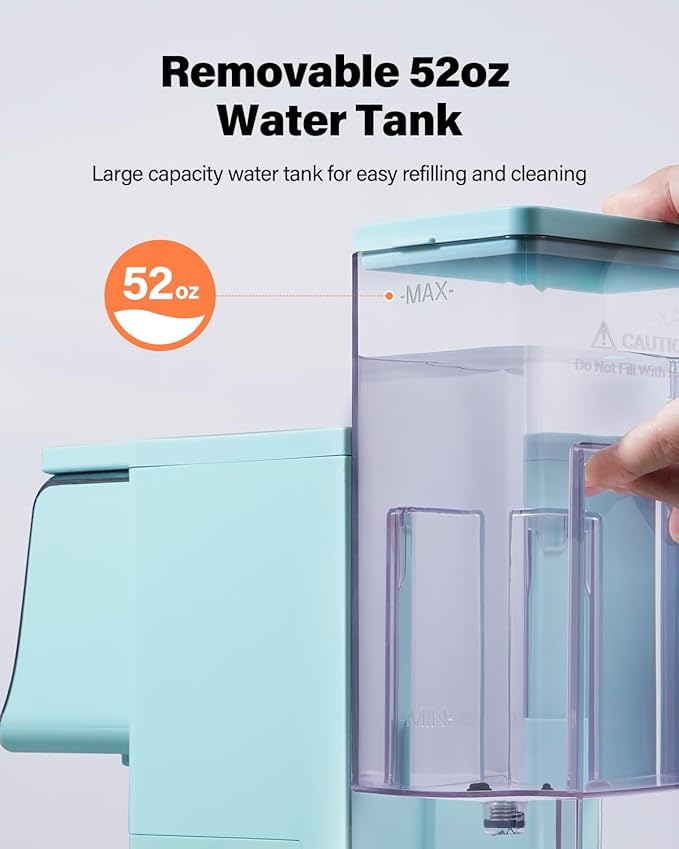 K Cup Coffee Maker With Bold Setting, Single Serve Hot & Iced Coffee Maker for K-Cup and Grounds, 52oz Removable Water Tank, 6 to14oz Brew Sizes, Pod Coffee Machine With Reusable Filter, Blue