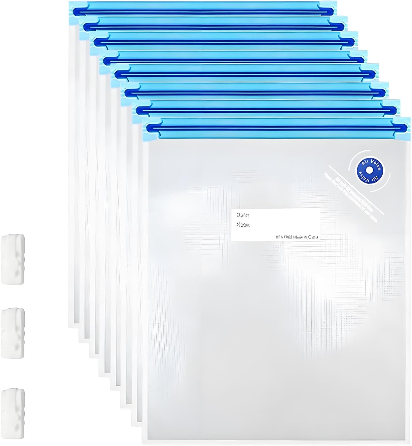 Super Large Sous Vide Bags12pcs kit,BPA Free Reusable Vacuum Sealer Bags and 3pcs Sealing Clips for Food Storage and Sous Vide Cooking(11.8x13.4in/30x34cm)