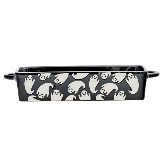 10 Strawberry Street Flying Ghost Bakeware, Rectangle, Black