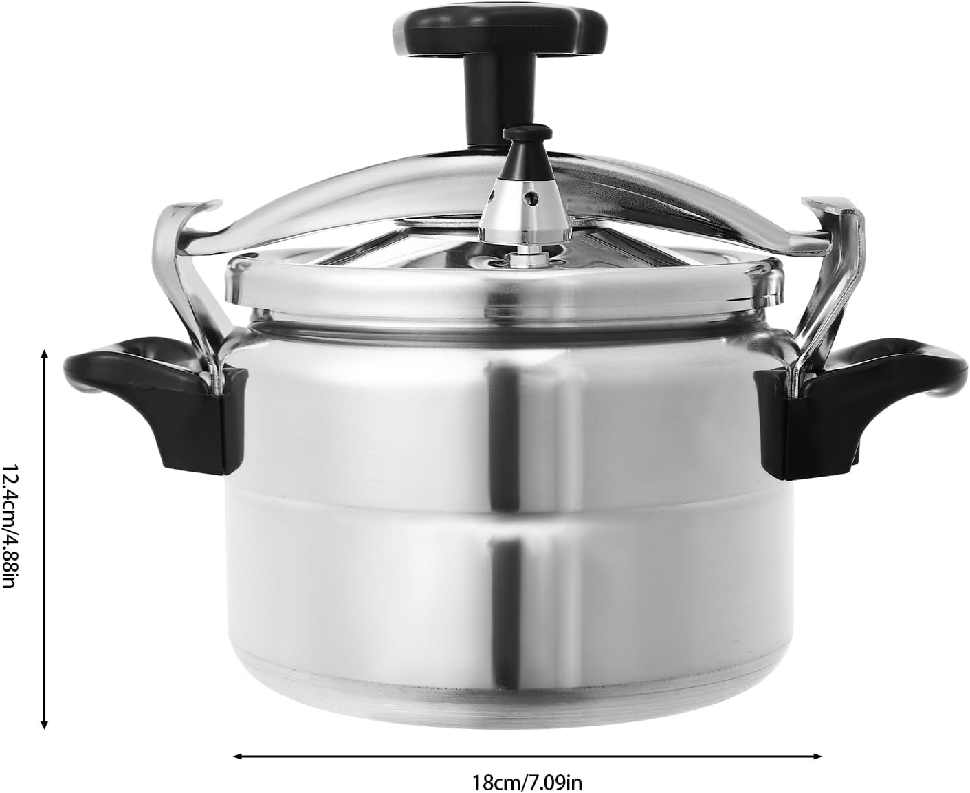 3L/3.17Qt Family Small Mini Pressure Cooker Aluminum Alloy Pressure Cooker Quick Cooking Pressure Canner Cooker Kitchen Cooking Pot for Kitchens of Hotels Restaurants Home