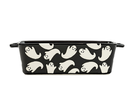 10 Strawberry Street Flying Ghost Bakeware, Loaf Pan, Black