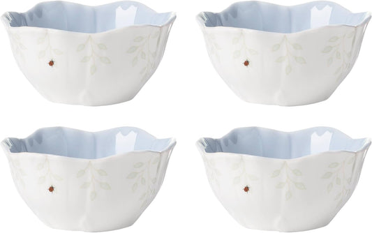 Lenox 897767 Butterfly Meadow Floral Dessert Bowls, Blue, Set of 4