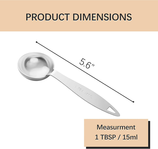 1PCS 1TBSP Single Measuring Spoon, 15ML Stainless Steel Individual Measure Scoop Only
