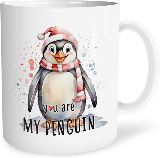 Penguin Mug - You Are My Penguin - Cute for Women, Girlfriend, Couples - Long Distance Relationship Valentine's Cup 11 Oz