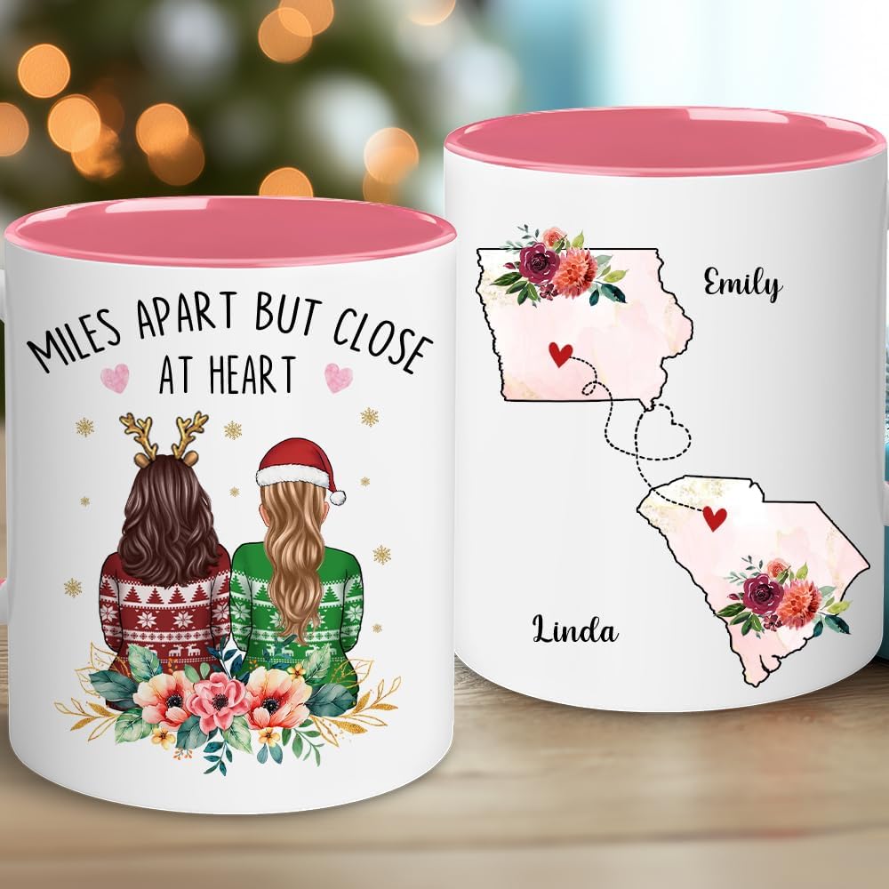 Personalized Bestie Cup - Christmas, Birthday Gifts For Best Friend, Sister, BFF, Her - Friendship Gifts For Women - Valentine, Mothers Day Bestie Cup - Sister, Long Distance Friendship Gift