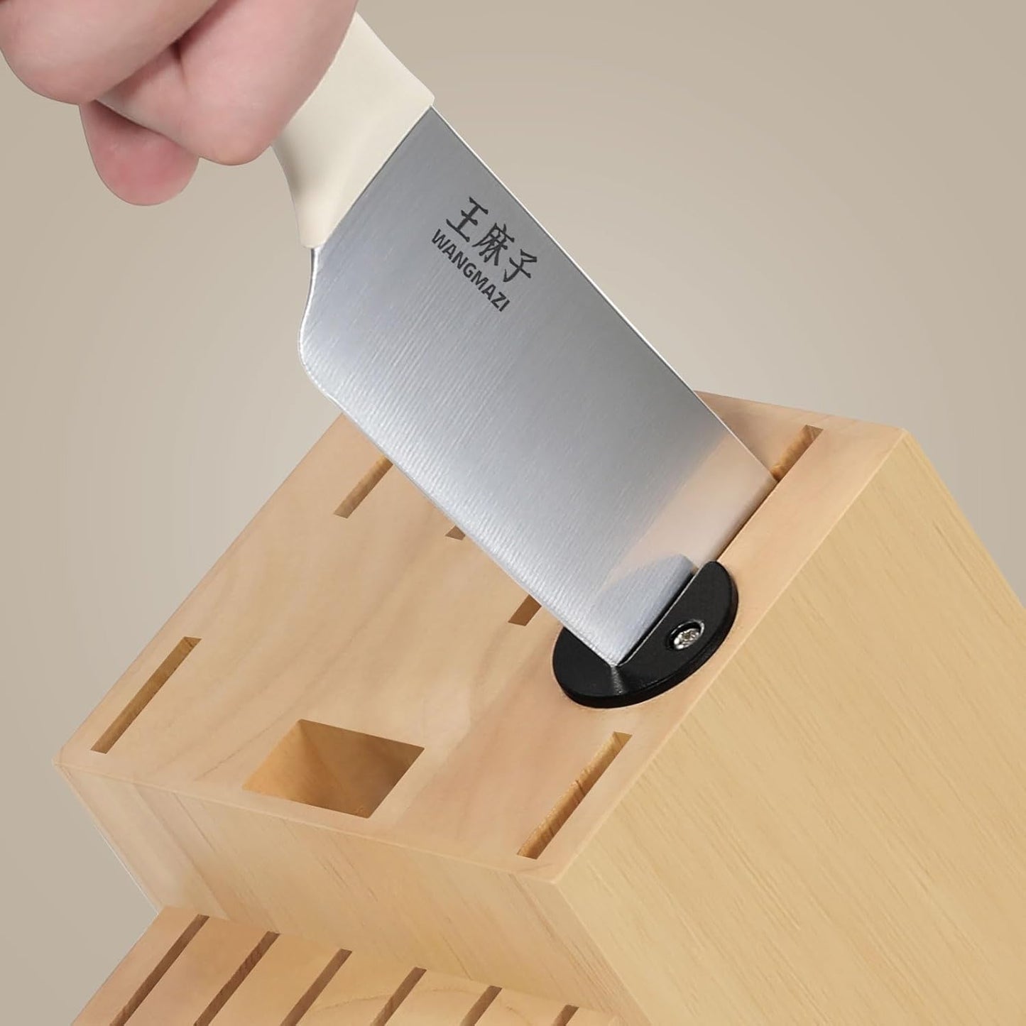 Professional Kitchen Knife Set, Chef Knife Block Set German Stainless Steel Razor-sharp Blade, Ergonomic Comfortable Handle,Hundreds of Years of Masterful Craftsmanship(Ivory,15PCS)