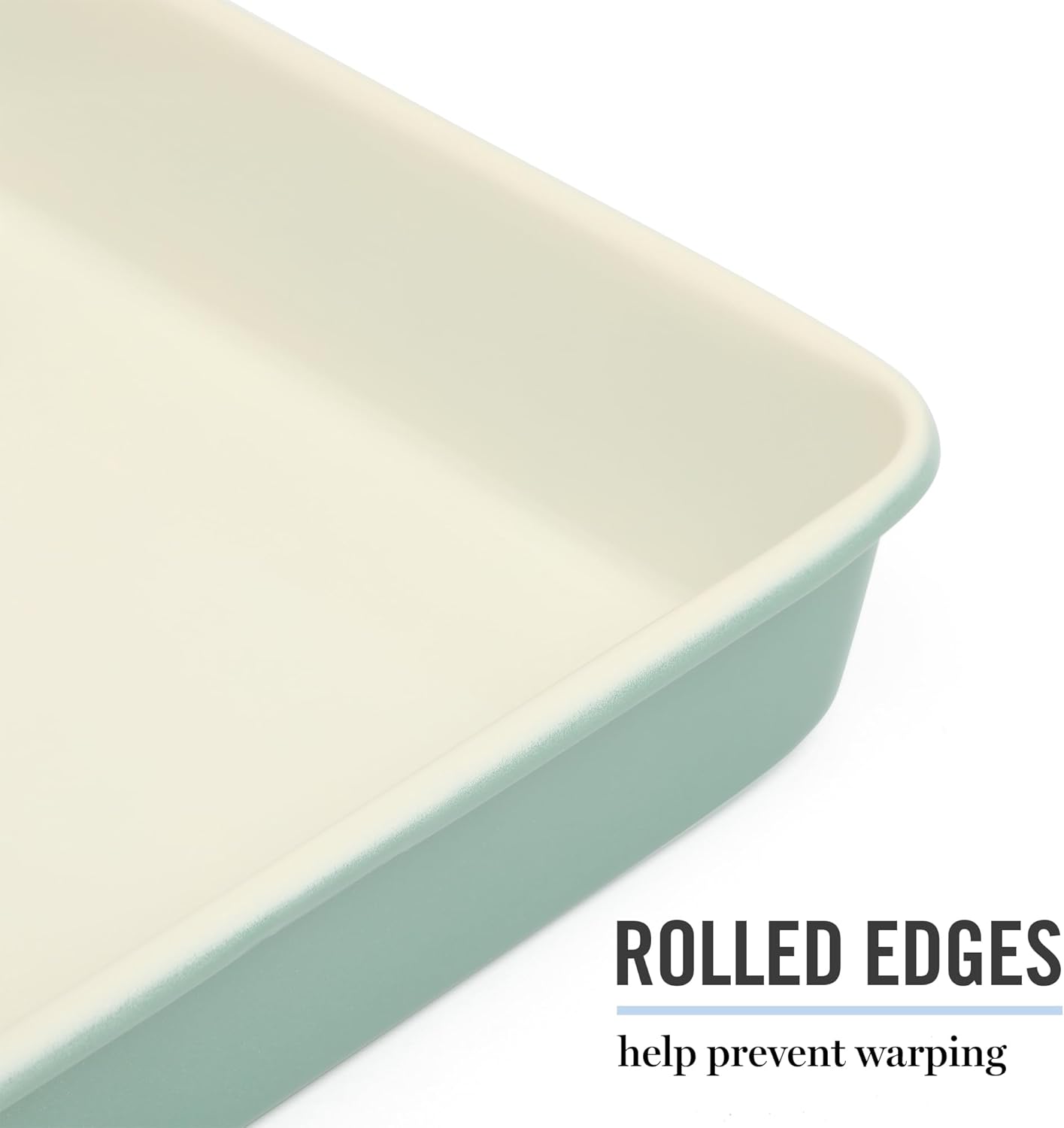 Martha Stewart Gallen 9 Inch Square Nonstick Carbon Steel Cake Pan - Teal