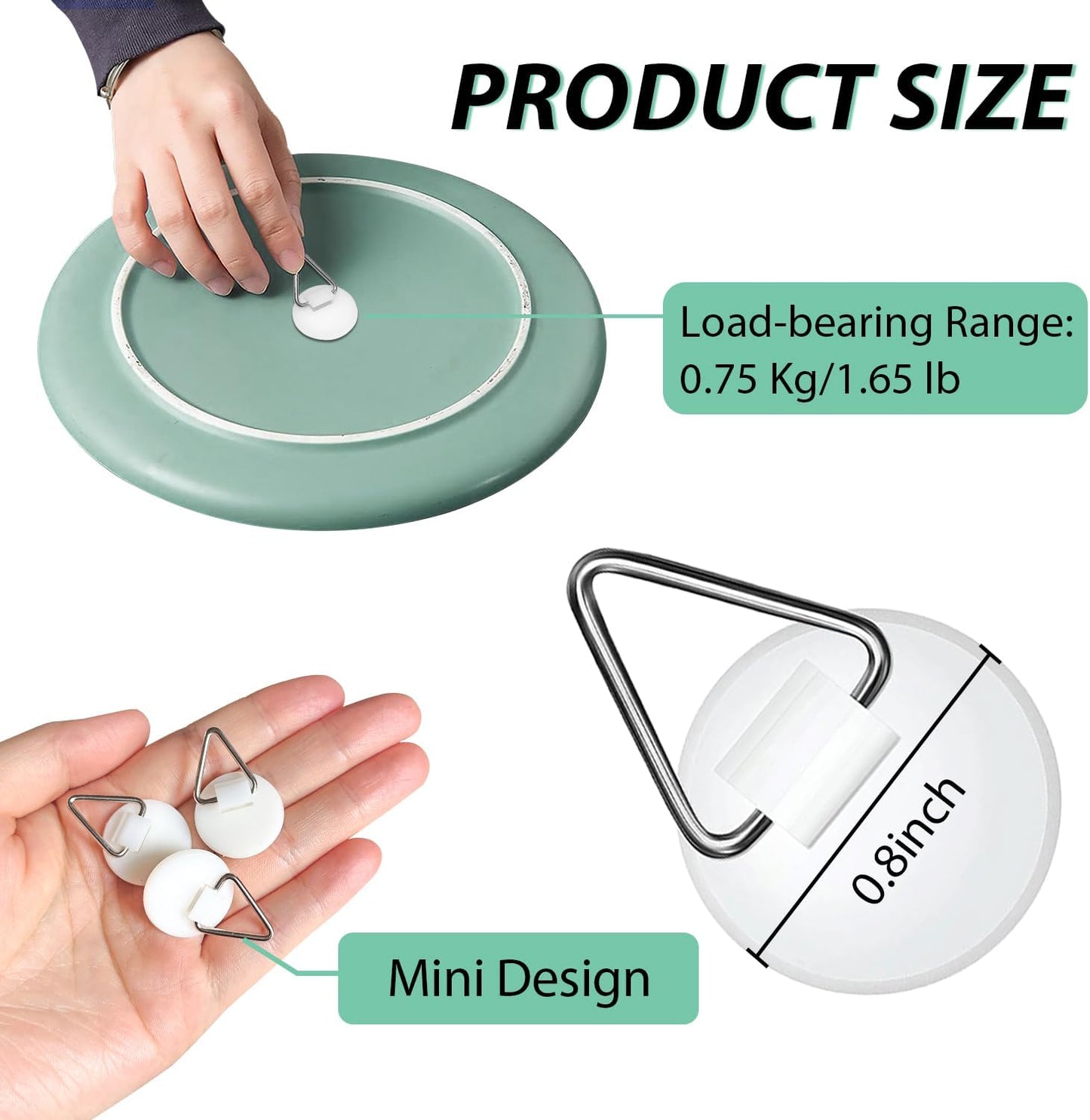 54 PCS Plate Hangers for The Wall, 0.8 Inch Mini Adhesive Vertical Plate Holders, Invisible Plate Hanger, Wall Hanging Hooks for Decorative Plates Pictures