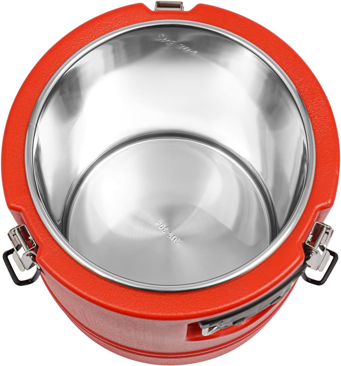 DYNAMI Large Insulated Food Container, 4 Gallon Portable Commercial Food Warmer Insulated Soup Container Cold Hot Box for Catering,Stainless Steel Inner Liner, Sealed and Leak-proof (Red, 4 Gal)