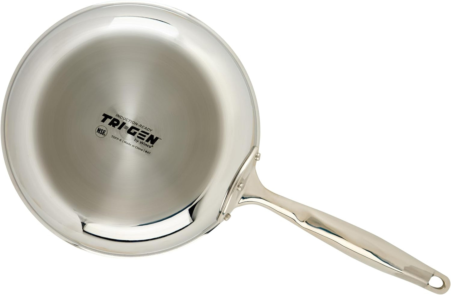 WINCO Tri-Ply Frying Pan, Silver