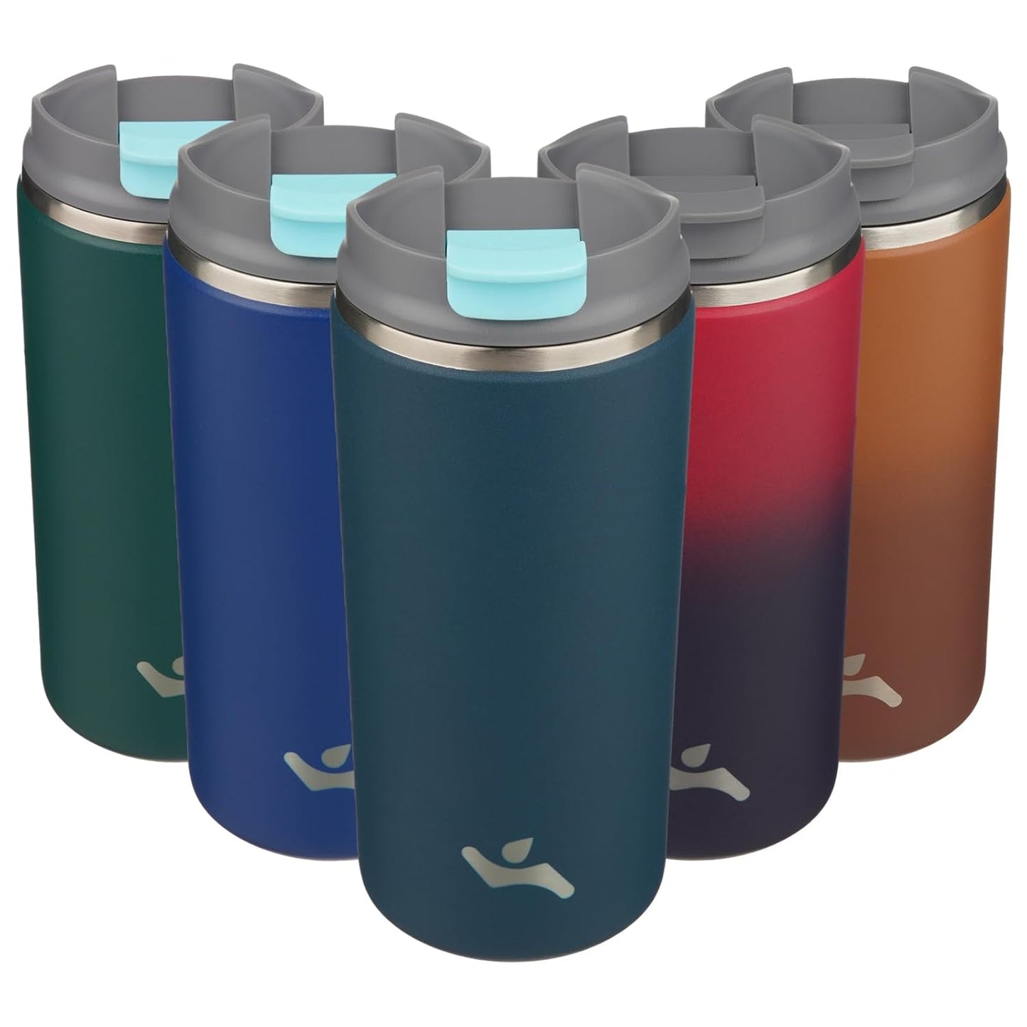 Tumbler with Lid, 12 oz Travel Coffee Mug Double Wall Vacuum Stainless Steel Thermal Metal Cup Insulated Water Bottle,Navy Blue