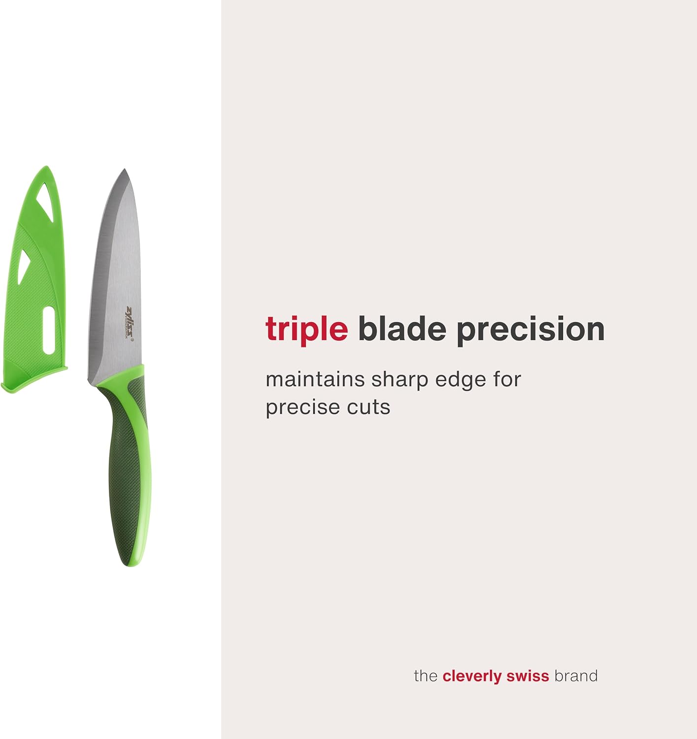 Zyliss 3 Piece Knife Value Set - Kitchen Knife Set - Kitchen Knife Set with Sheath Covers - Includes Paring, Serrated Paring & Utility Knives - Stainless Steel