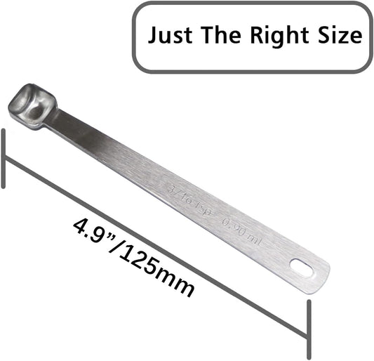1PCS 3/16 Teaspoon(3/16tsp, 1/16tbsp, 0.9ml) Single Tiny Measuring Spoon, Small Individual Stainless Steel Measure Spoons Only