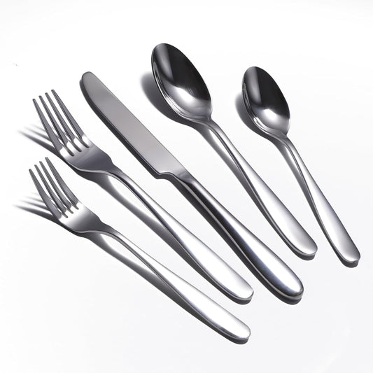 20-Piece Silverware Set, Flatware Set for 4, Food-Grade Stainless Steel Tableware Cutlery Set, Mirror Finished Utensil Sets for Home Restaurant, Forks Spoons and Knives Set, Dishwasher Safe